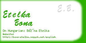 etelka bona business card